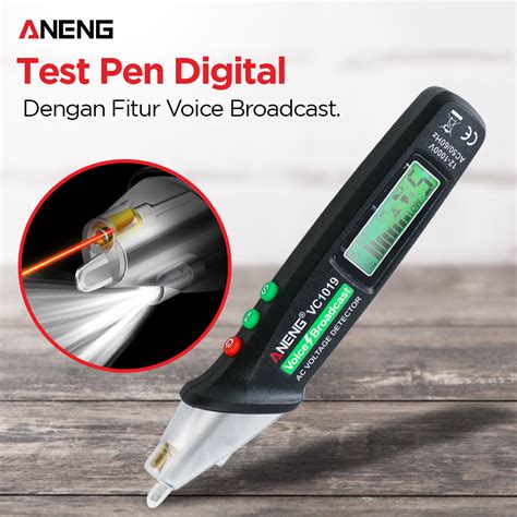 ANENG Test Pen Digital Multimeter Voice Broadcast VC1019 Black