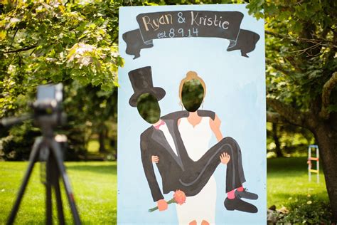 Diy Bride And Groom Cutout Photo Booth