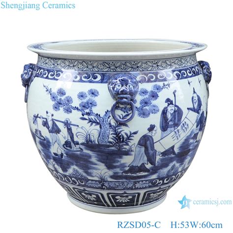 Rzsd C Jingdezhen Handmade Blue And White Ceramic Pot Different