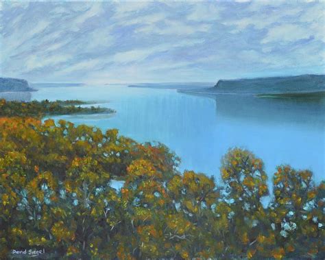 Lake Pepin Early Fall Painting By David Siegel Fine Art America