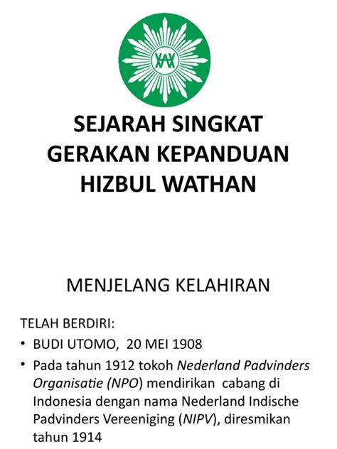 Sejarah Singkat Gerakan Kepanduan Hizbul Wathan Pdf