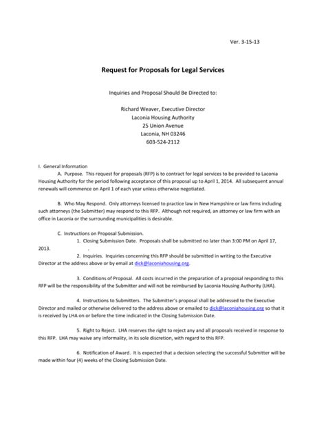 Legal Services Proposal Template