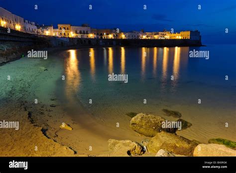 La Purità Beach In The Old Town Of Gallipoli Puglia Italy Stock Photo