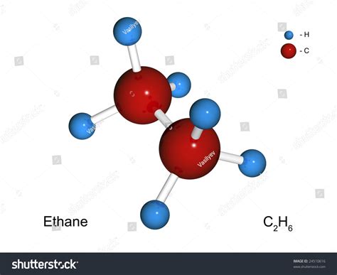 Isolated 3d Model Molecule Ethane On Stock Illustration 24510616