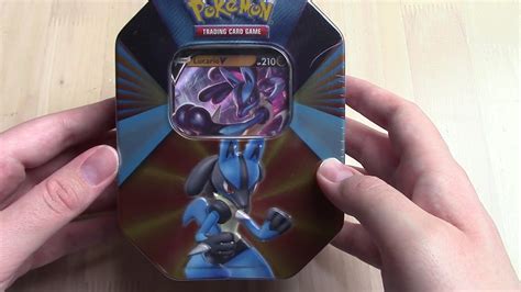 Opening A Pokémon Lucario V Forces Tin Youtube