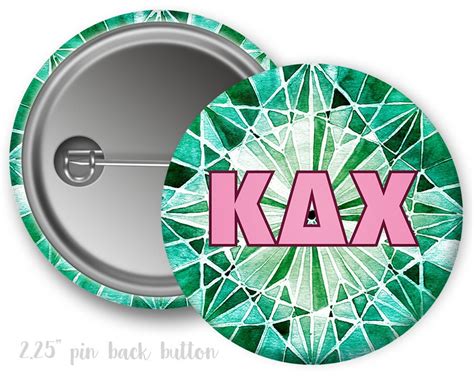 Kdx Kappa Delta Chi Emerald Button Greek Gear