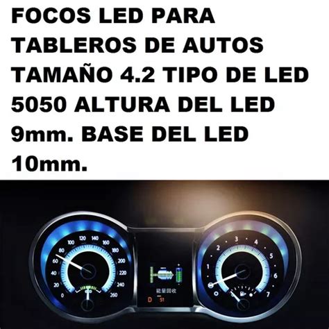 Kit 10 Focos Led Tablero Instrumentos T4 2 Luz Alta Potencia Meses