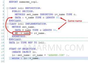 Object Oriented Abap Self Reference Variable Me Amarmn