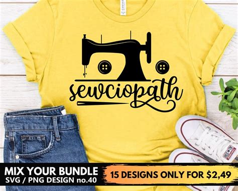 Sewciopath Svg Png Files Sewing Lower Machine Funny Svg Mix Bundle Etsy