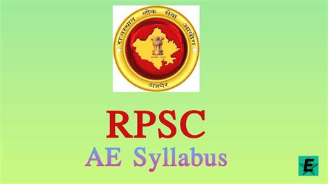 RPSC AEn Syllabus 2024 Prelims And Mains Branch Wise Syllabus