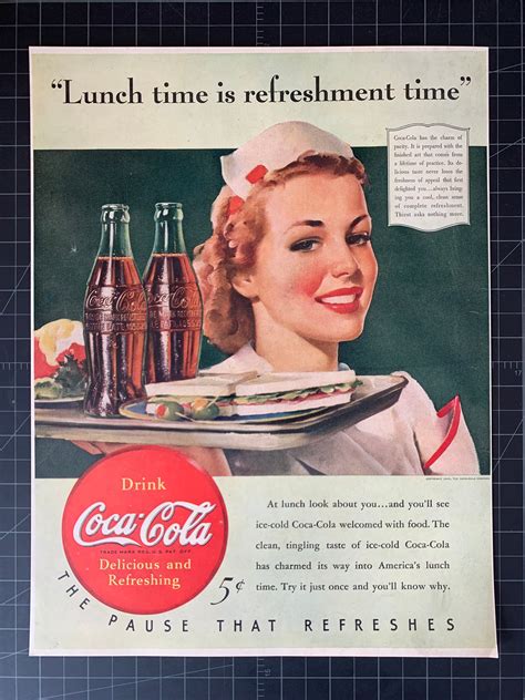 Vintage 1940 Coca Cola Print Ad Etsy