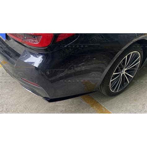 2762 Hecksplitter Heckansatz Flaps Diffusor Seitlich Abs Schwarz Glänzend Passend Für Bmw 5er