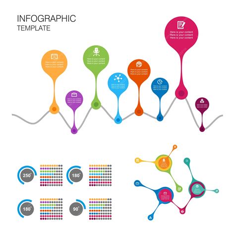 Plantilla De Diseño De Infografías De Línea De Tiempo Vector Premium