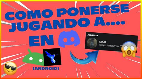 Como Ponerse Jugando A En Discord Android Tecno Rpc Youtube