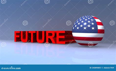 future  usa flag  blue stock illustration illustration  flag