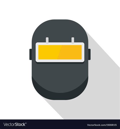 Welding Mask Icon Flat Style Royalty Free Vector Image