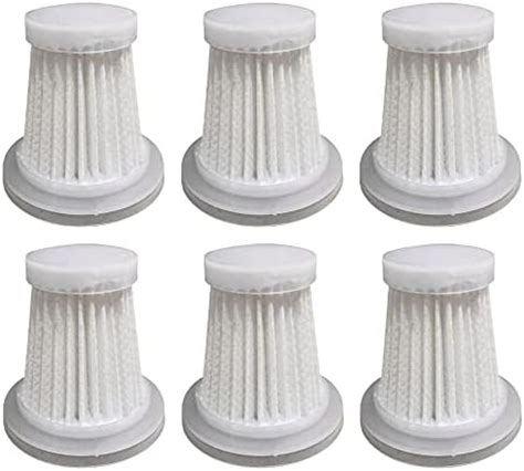 Lot de 6 filtres HEPA lavables de rechange pour mini aspirateur à main