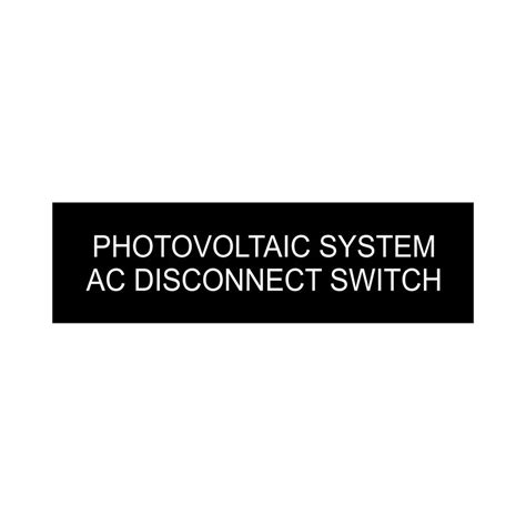 1x35 Photovoltaic System Ac Disconnect Switch Pv 089 Plastic Print