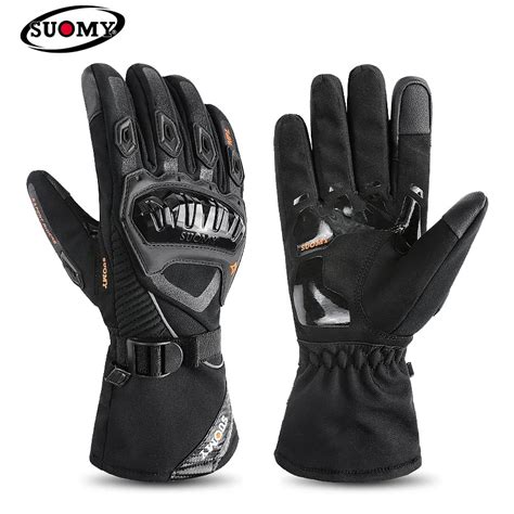 Suomy Motorcycle Gloves Waterproof Windproof Winter Warm Guantes