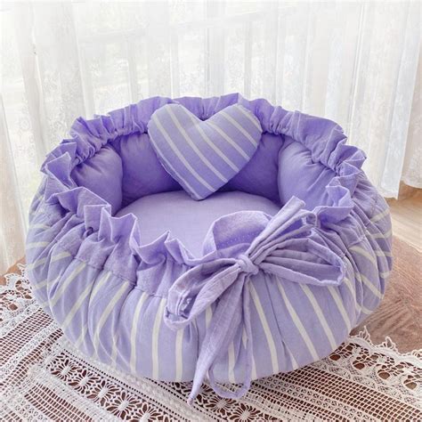 Lace Round Cat Princess Bed Happy And Polly Dog Pet Beds Cat Bed