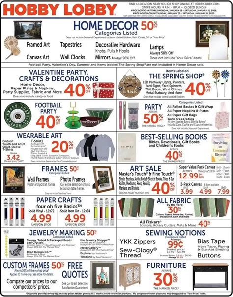 Hobby Lobby Weekly Ad (2/1/26 - 2/7/26) >> Next Week Deals