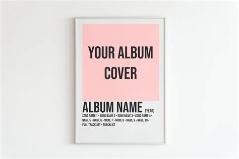 Custom Album Cover Poster Etsy