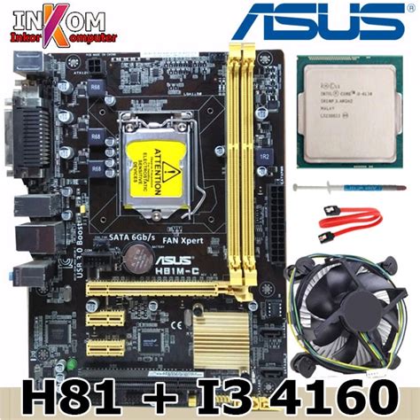 Jual Mainboard Mobo Lga H Asus Dan Processor I Free Fan