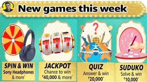 Amazon New Games This Week Quiz Answers Today Spin And Win Jackpot