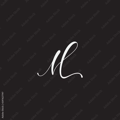 ML Initial handwriting logo vector Stock Vector | Adobe Stock