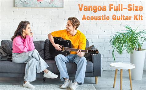 Amazon Vangoa Black Acoustic Guitar For Beginner Adult Teen Full