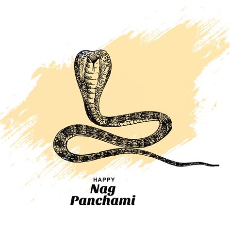 Happy Nag Panchami Indian Festival Card Design 9967564 Vector Art At