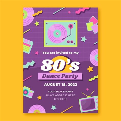 Albums 95 Pictures 80 S Theme Party Invitation Templates Free Completed