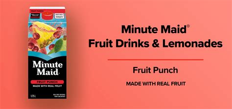 Minute Maid Fruit Drinks And Lemonades Nutrition And Products Coca Cola Ca