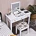 Amazon Charmaid Makeup Vanity Desk With Flip Top Mirror And