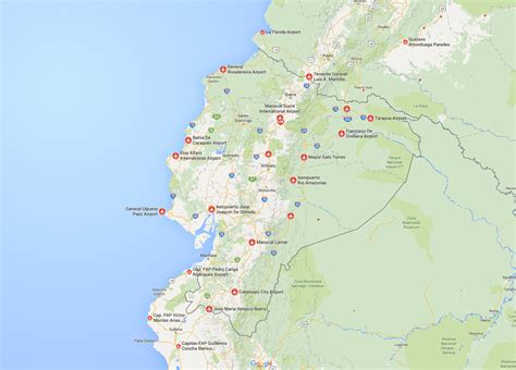 Ecuador Airports Map Plane Flight Tracker