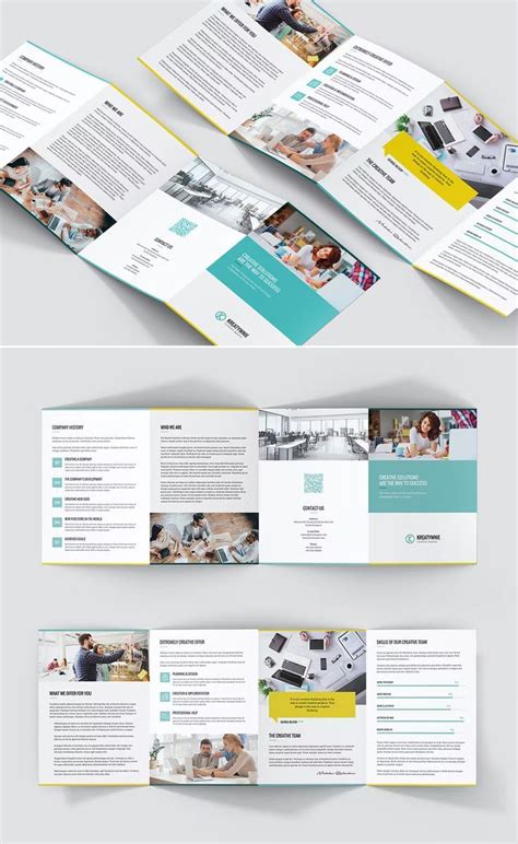 Creative Agency 4-Fold A5 Brochure Template PSD | Creative brochure ...