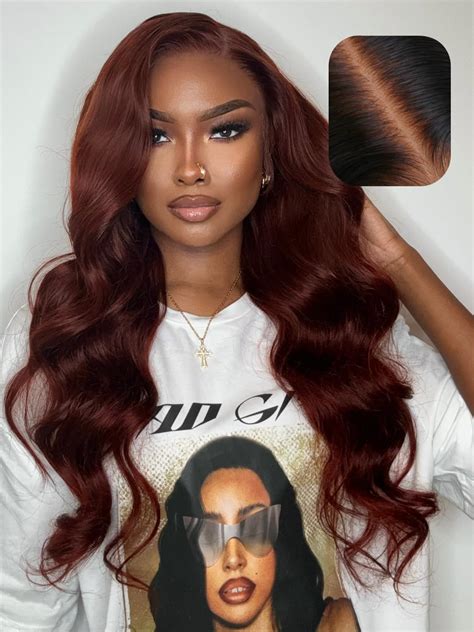 Amazon UNICE Bye Bye Knots 7x5 Pre Cut Lace Glueless Wig Reddish