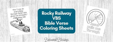 Rocky Railway VBS Coloring Sheets Borrowed Blessings