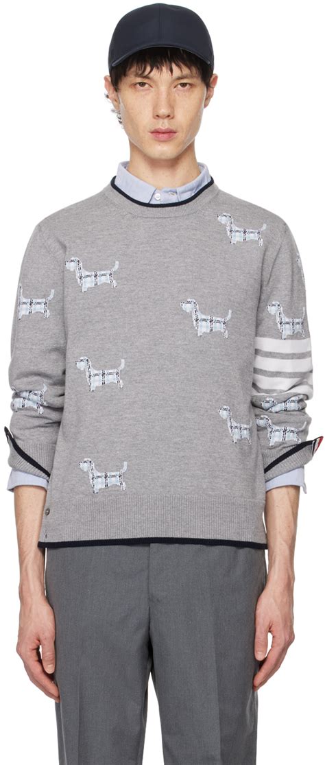 Gray Bar Hector Sweater By Thom Browne On Sale