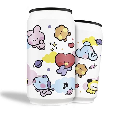 Copo BT21 BTS Kpop Latinha de Alumínio 350ml Starcups Produtos