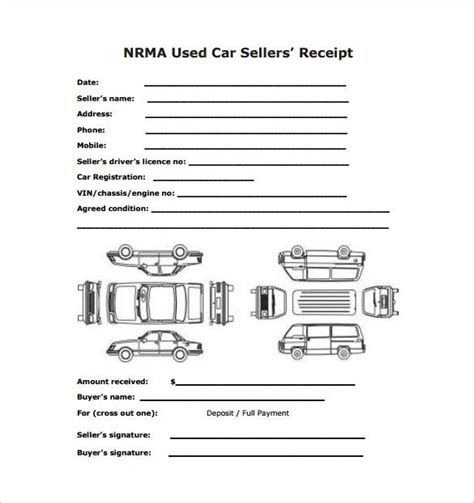 10 Car Receipt Templates Word Excel And Pdf Templates Receipt