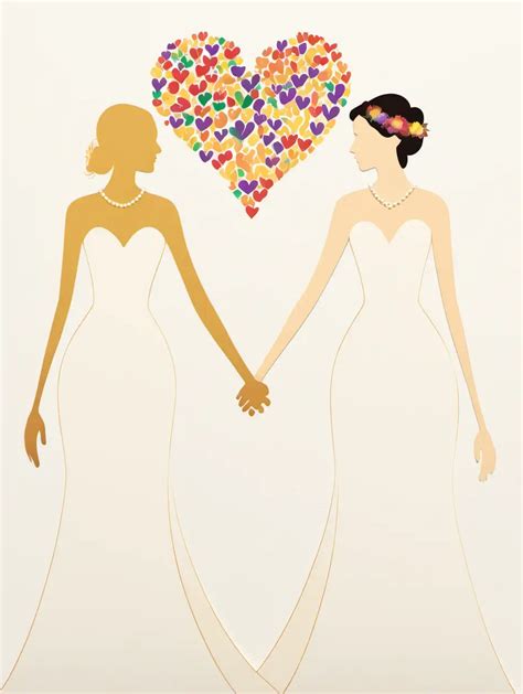 Lgbtq Wedding Invitation Featuring Two Women Celebrating Love And Unity