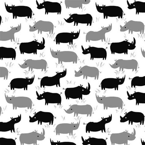 Dyno Rhino Silhouettes 44 Fabric By Quilting Treasures Etsy