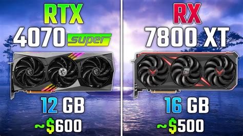 RTX 4070 SUPER Vs RX 7800 XT Test In 7 Games YouTube