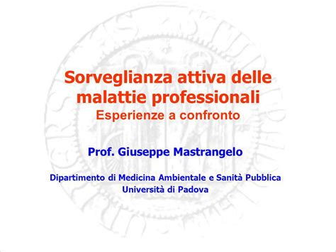 Sorveglianza Attiva Delle Malattie Professionali Esperienze A Confronto