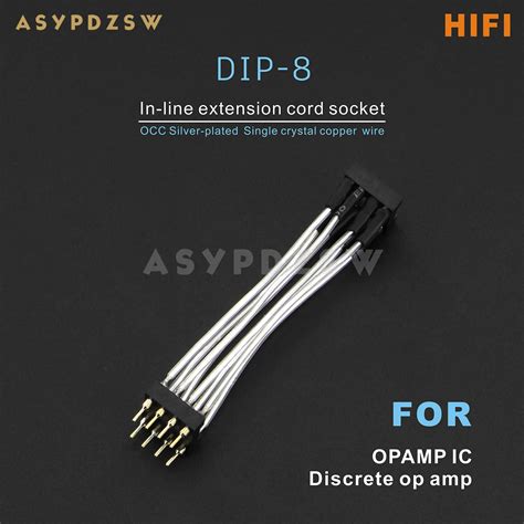 HIFI OCC Silver Plated Single Crystal Copper Wire DIP 8 PIN In Line