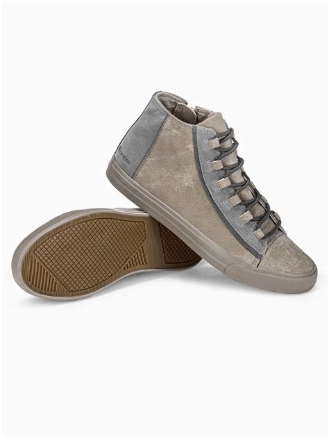 Men S Sneakers Shoes With Contrasting Elements Gray V Om Foth