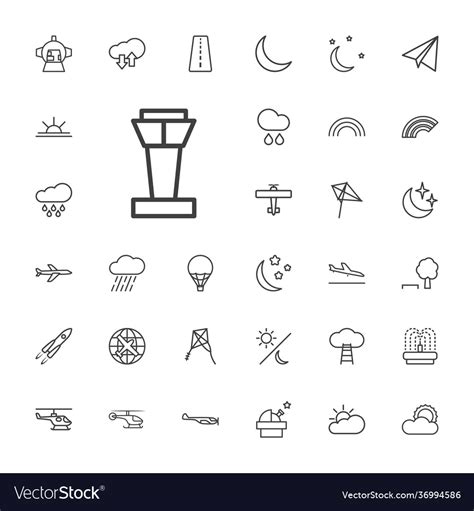 Sky icons Royalty Free Vector Image - VectorStock