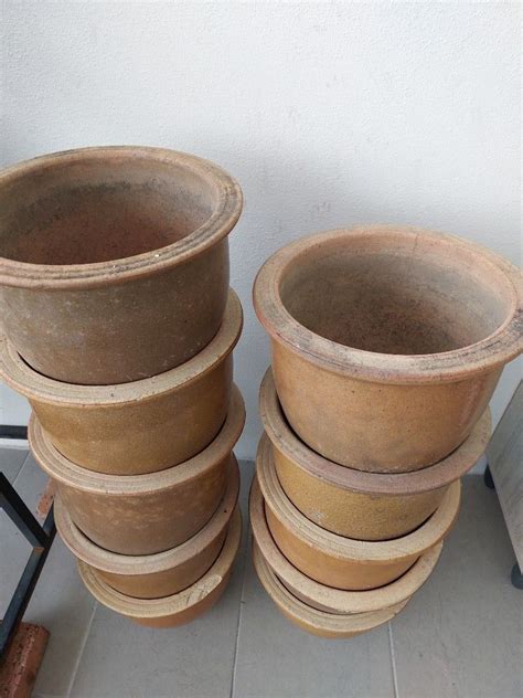 Pasu Tanah Liat Furniture Home Living Gardening Pots Planters On