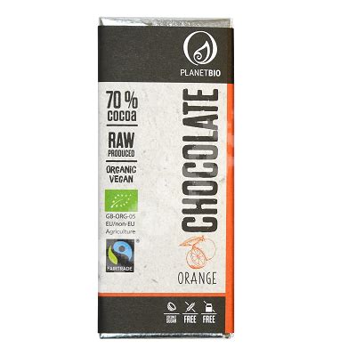 Ciocolata Organica Fara Gluten Cu Portocale Si 70 Cacao Farmacia